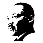 Silhouette of Martin Luther King, Jr.